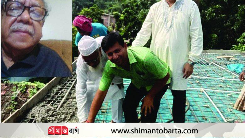 নলতার ঘোষপড়া হরিমন্দিরের ছাদ ঢালাই উদ্বোধন