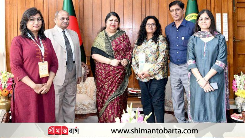 স্পিকারের সঙ্গে ক্লাইমেট পার্লামেন্ট দক্ষিণ এশিয়ার পরিচালকের সাক্ষাৎ